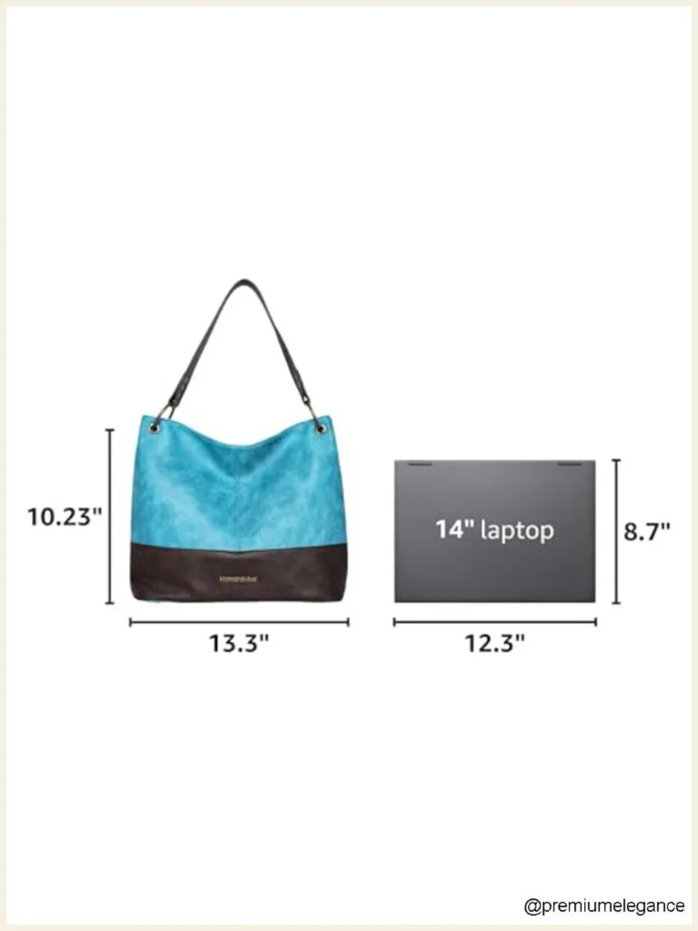 Vegan Leather Hobo Shoulder Bag Large Capacity with Back Pocket
